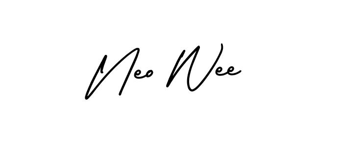 Also You can easily find your signature by using the search form. We will create Neo Wee name handwritten signature images for you free of cost using AmerikaSignatureDemo-Regular sign style. Neo Wee signature style 3 images and pictures png