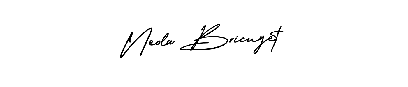 Best and Professional Signature Style for Neola Bricuyet. AmerikaSignatureDemo-Regular Best Signature Style Collection. Neola Bricuyet signature style 3 images and pictures png