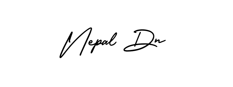 How to make Nepal Dn name signature. Use AmerikaSignatureDemo-Regular style for creating short signs online. This is the latest handwritten sign. Nepal Dn signature style 3 images and pictures png