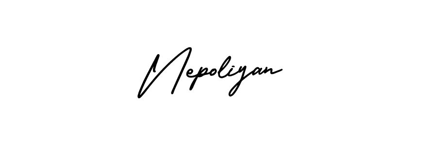 if you are searching for the best signature style for your name Nepoliyan. so please give up your signature search. here we have designed multiple signature styles  using AmerikaSignatureDemo-Regular. Nepoliyan signature style 3 images and pictures png