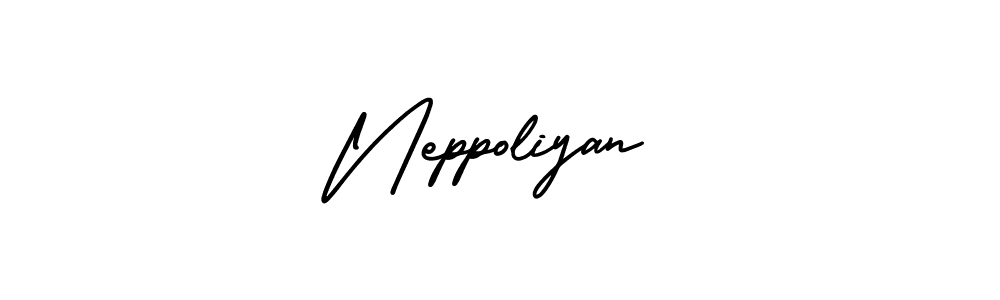 It looks lik you need a new signature style for name Neppoliyan. Design unique handwritten (AmerikaSignatureDemo-Regular) signature with our free signature maker in just a few clicks. Neppoliyan signature style 3 images and pictures png