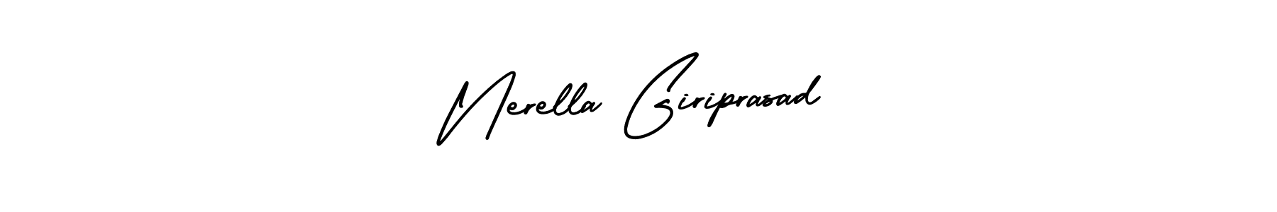 How to make Nerella Giriprasad name signature. Use AmerikaSignatureDemo-Regular style for creating short signs online. This is the latest handwritten sign. Nerella Giriprasad signature style 3 images and pictures png