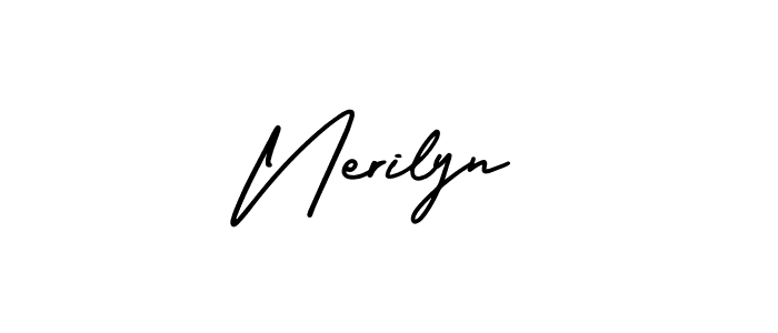 Design your own signature with our free online signature maker. With this signature software, you can create a handwritten (AmerikaSignatureDemo-Regular) signature for name Nerilyn. Nerilyn signature style 3 images and pictures png