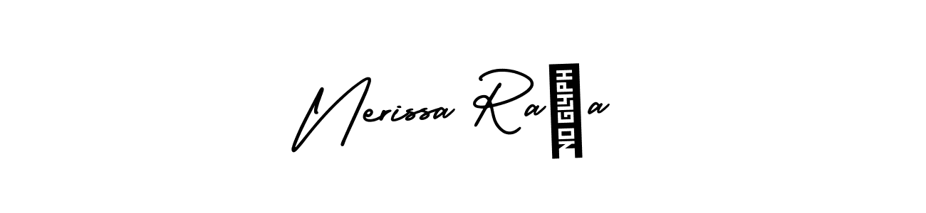 The best way (AmerikaSignatureDemo-Regular) to make a short signature is to pick only two or three words in your name. The name Nerissa Raña include a total of six letters. For converting this name. Nerissa Raña signature style 3 images and pictures png