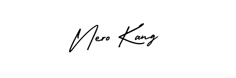 Design your own signature with our free online signature maker. With this signature software, you can create a handwritten (AmerikaSignatureDemo-Regular) signature for name Nero Kang. Nero Kang signature style 3 images and pictures png