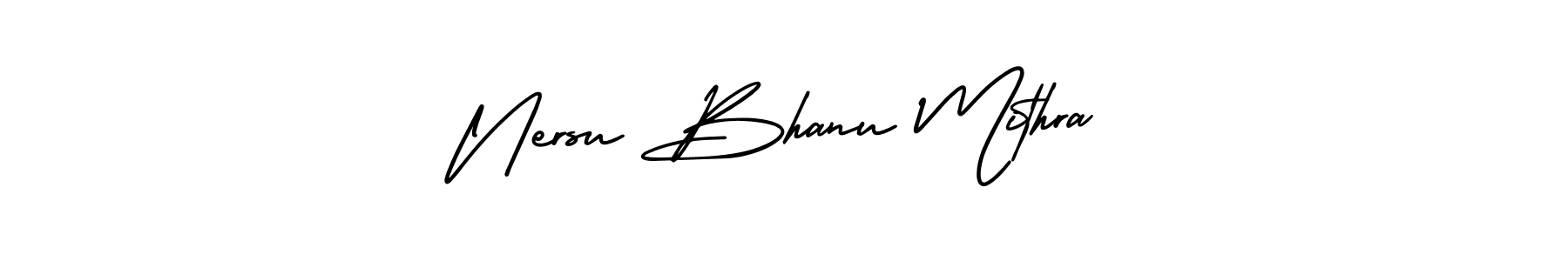 How to Draw Nersu Bhanu Mithra signature style? AmerikaSignatureDemo-Regular is a latest design signature styles for name Nersu Bhanu Mithra. Nersu Bhanu Mithra signature style 3 images and pictures png