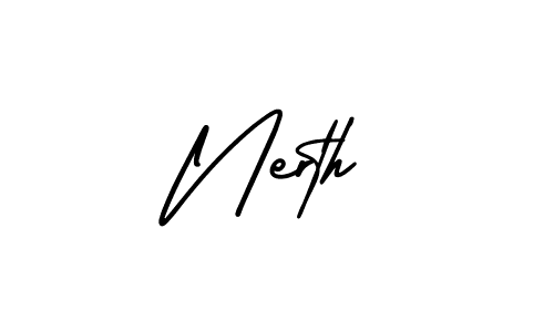 Nerth stylish signature style. Best Handwritten Sign (AmerikaSignatureDemo-Regular) for my name. Handwritten Signature Collection Ideas for my name Nerth. Nerth signature style 3 images and pictures png