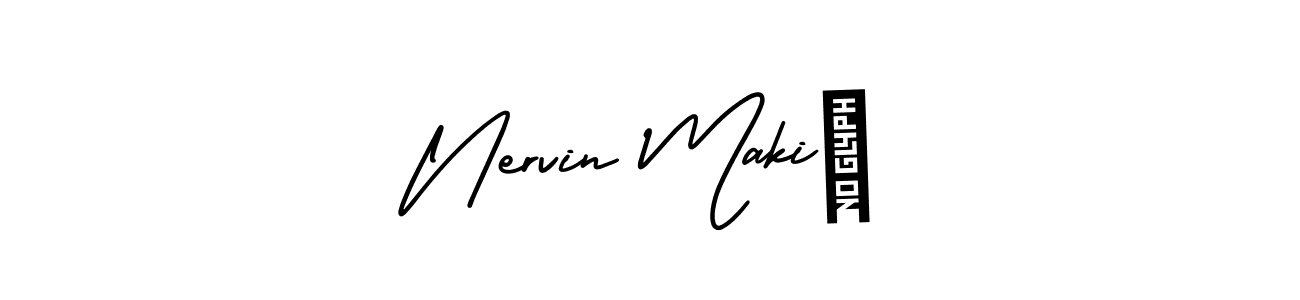 How to Draw Nervin Makić signature style? AmerikaSignatureDemo-Regular is a latest design signature styles for name Nervin Makić. Nervin Makić signature style 3 images and pictures png