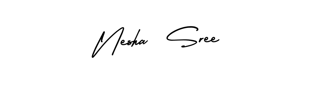 Best and Professional Signature Style for Nesha  Sree. AmerikaSignatureDemo-Regular Best Signature Style Collection. Nesha  Sree signature style 3 images and pictures png