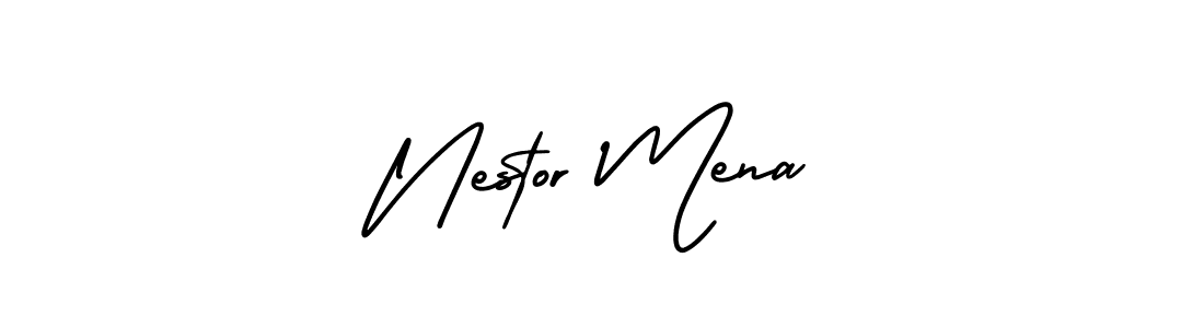 See photos of Nestor Mena official signature by Spectra . Check more albums & portfolios. Read reviews & check more about AmerikaSignatureDemo-Regular font. Nestor Mena signature style 3 images and pictures png