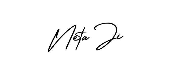 Neta Ji stylish signature style. Best Handwritten Sign (AmerikaSignatureDemo-Regular) for my name. Handwritten Signature Collection Ideas for my name Neta Ji. Neta Ji signature style 3 images and pictures png