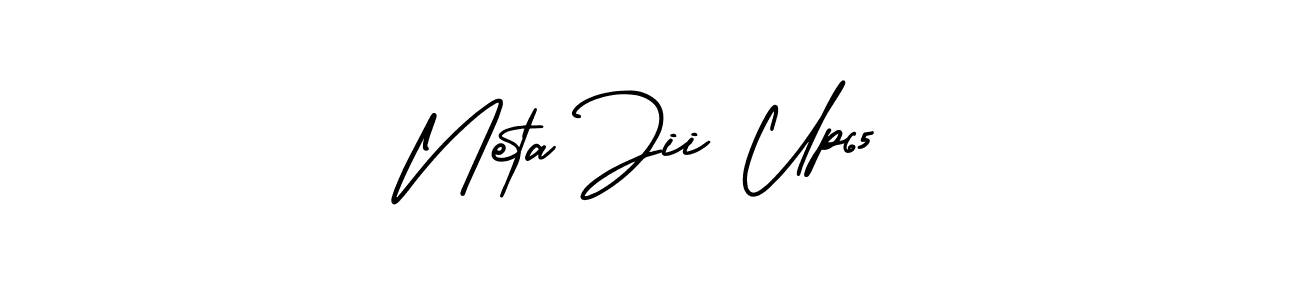 Neta Jii Up65 stylish signature style. Best Handwritten Sign (AmerikaSignatureDemo-Regular) for my name. Handwritten Signature Collection Ideas for my name Neta Jii Up65. Neta Jii Up65 signature style 3 images and pictures png