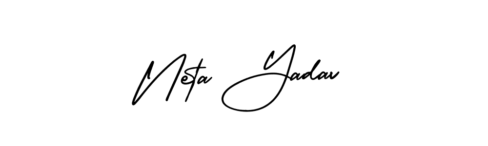 Make a beautiful signature design for name Neta Yadav. With this signature (AmerikaSignatureDemo-Regular) style, you can create a handwritten signature for free. Neta Yadav signature style 3 images and pictures png