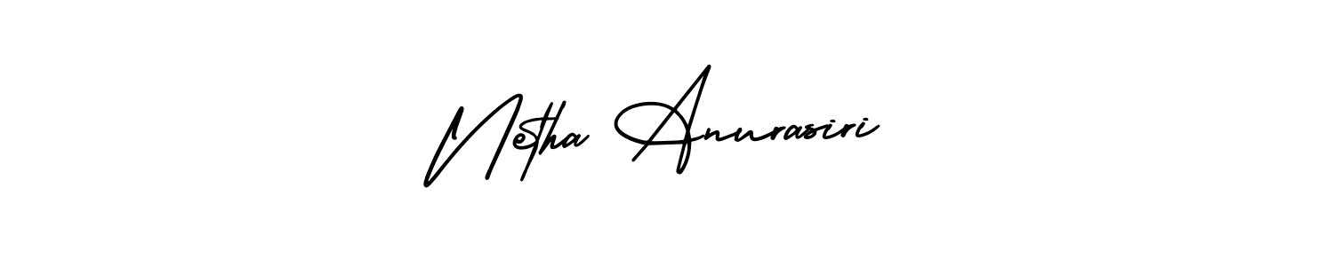 It looks lik you need a new signature style for name Netha Anurasiri. Design unique handwritten (AmerikaSignatureDemo-Regular) signature with our free signature maker in just a few clicks. Netha Anurasiri signature style 3 images and pictures png