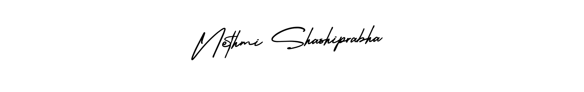 Nethmi Shashiprabha stylish signature style. Best Handwritten Sign (AmerikaSignatureDemo-Regular) for my name. Handwritten Signature Collection Ideas for my name Nethmi Shashiprabha. Nethmi Shashiprabha signature style 3 images and pictures png