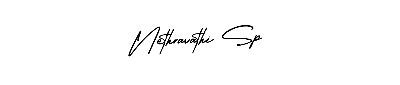 Make a beautiful signature design for name Nethravathi Sp. With this signature (AmerikaSignatureDemo-Regular) style, you can create a handwritten signature for free. Nethravathi Sp signature style 3 images and pictures png