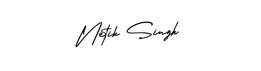 Netik Singh stylish signature style. Best Handwritten Sign (AmerikaSignatureDemo-Regular) for my name. Handwritten Signature Collection Ideas for my name Netik Singh. Netik Singh signature style 3 images and pictures png