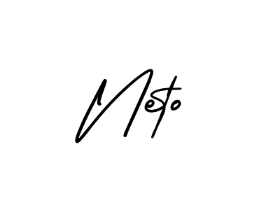 The best way (AmerikaSignatureDemo-Regular) to make a short signature is to pick only two or three words in your name. The name Neto include a total of six letters. For converting this name. Neto signature style 3 images and pictures png