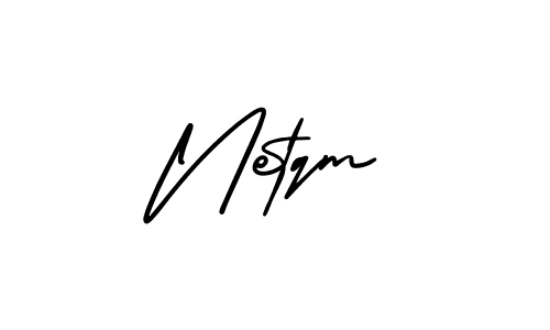 Also we have Netqm name is the best signature style. Create professional handwritten signature collection using AmerikaSignatureDemo-Regular autograph style. Netqm signature style 3 images and pictures png