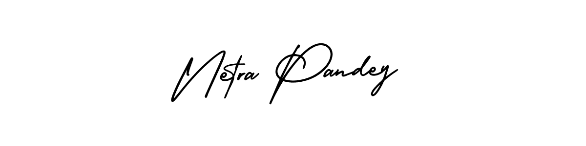The best way (AmerikaSignatureDemo-Regular) to make a short signature is to pick only two or three words in your name. The name Netra Pandey include a total of six letters. For converting this name. Netra Pandey signature style 3 images and pictures png