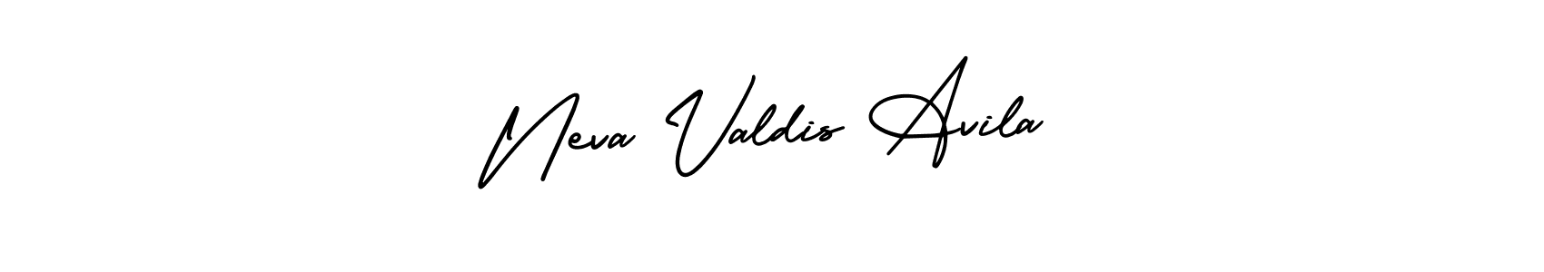 Neva Valdis Avila stylish signature style. Best Handwritten Sign (AmerikaSignatureDemo-Regular) for my name. Handwritten Signature Collection Ideas for my name Neva Valdis Avila. Neva Valdis Avila signature style 3 images and pictures png