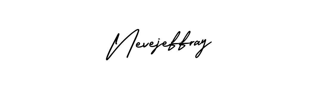 The best way (AmerikaSignatureDemo-Regular) to make a short signature is to pick only two or three words in your name. The name Nevejeffray include a total of six letters. For converting this name. Nevejeffray signature style 3 images and pictures png