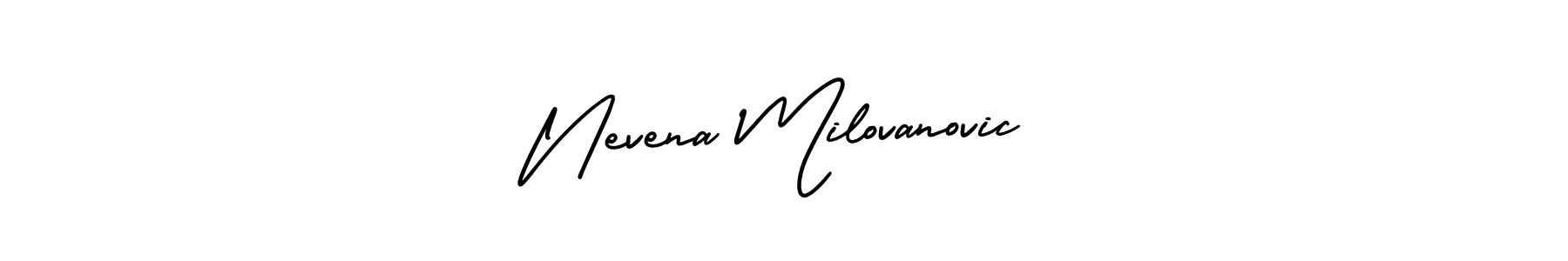Create a beautiful signature design for name Nevena Milovanovic. With this signature (AmerikaSignatureDemo-Regular) fonts, you can make a handwritten signature for free. Nevena Milovanovic signature style 3 images and pictures png