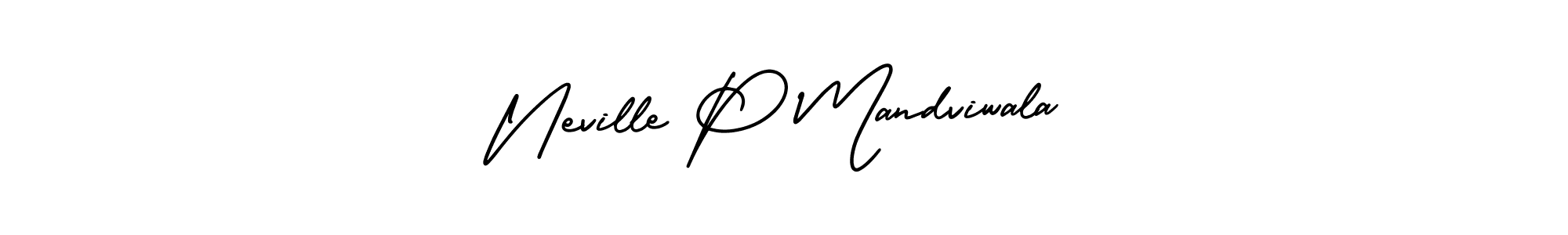 Neville P Mandviwala stylish signature style. Best Handwritten Sign (AmerikaSignatureDemo-Regular) for my name. Handwritten Signature Collection Ideas for my name Neville P Mandviwala. Neville P Mandviwala signature style 3 images and pictures png