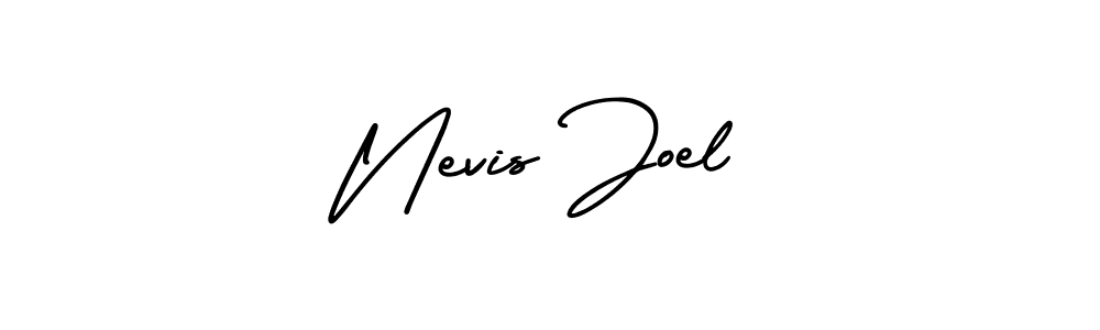 It looks lik you need a new signature style for name Nevis Joel. Design unique handwritten (AmerikaSignatureDemo-Regular) signature with our free signature maker in just a few clicks. Nevis Joel signature style 3 images and pictures png