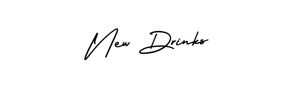 Check out images of Autograph of New Drinks name. Actor New Drinks Signature Style. AmerikaSignatureDemo-Regular is a professional sign style online. New Drinks signature style 3 images and pictures png