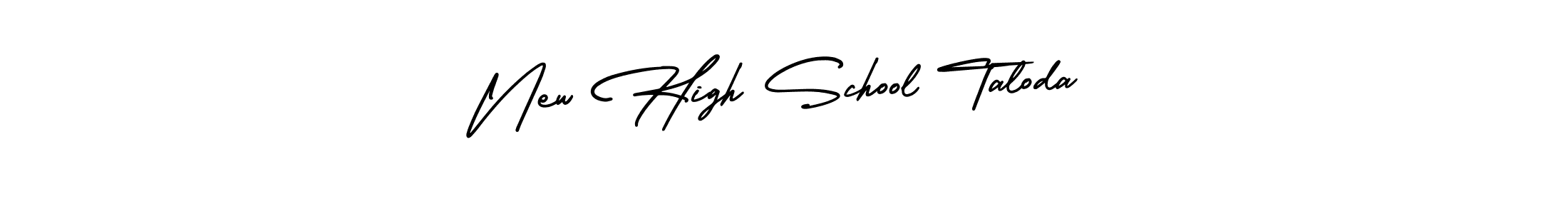 Design your own signature with our free online signature maker. With this signature software, you can create a handwritten (AmerikaSignatureDemo-Regular) signature for name New High School Taloda. New High School Taloda signature style 3 images and pictures png