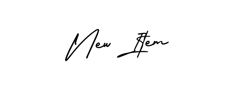 How to make New Item name signature. Use AmerikaSignatureDemo-Regular style for creating short signs online. This is the latest handwritten sign. New Item signature style 3 images and pictures png