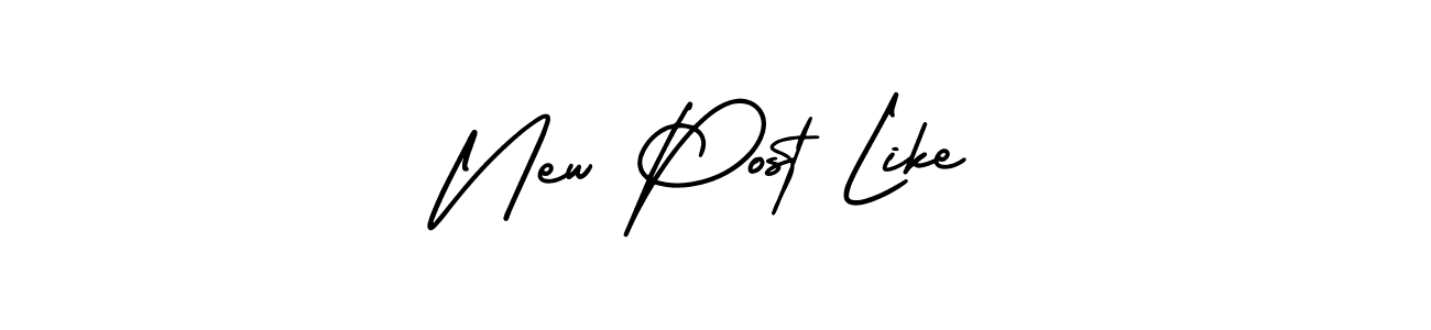 You should practise on your own different ways (AmerikaSignatureDemo-Regular) to write your name (New Post Like) in signature. don't let someone else do it for you. New Post Like signature style 3 images and pictures png