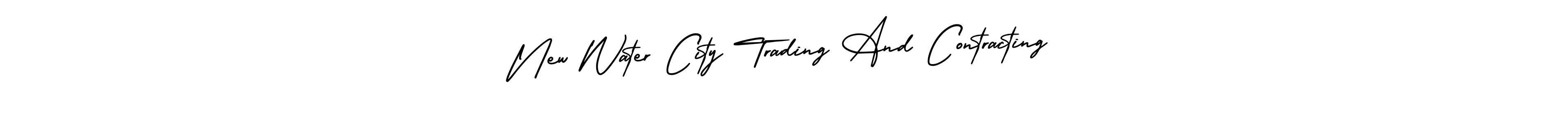 Create a beautiful signature design for name New Water City Trading And Contracting. With this signature (AmerikaSignatureDemo-Regular) fonts, you can make a handwritten signature for free. New Water City Trading And Contracting signature style 3 images and pictures png