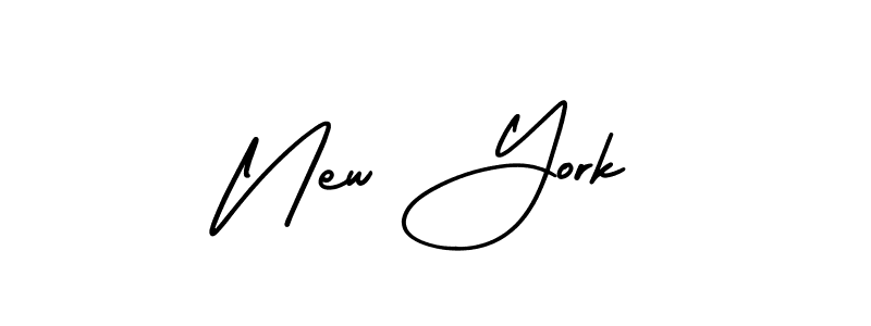 Make a beautiful signature design for name New York. With this signature (AmerikaSignatureDemo-Regular) style, you can create a handwritten signature for free. New York signature style 3 images and pictures png