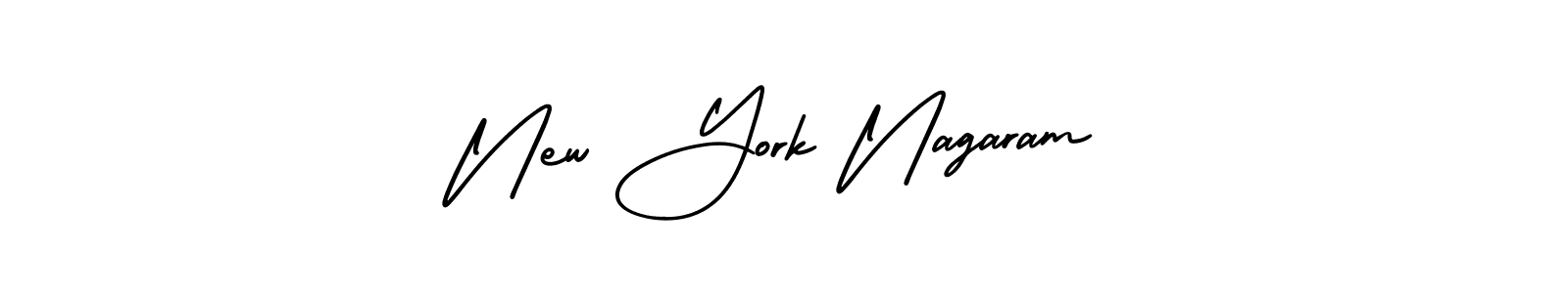 Similarly AmerikaSignatureDemo-Regular is the best handwritten signature design. Signature creator online .You can use it as an online autograph creator for name New York Nagaram. New York Nagaram signature style 3 images and pictures png