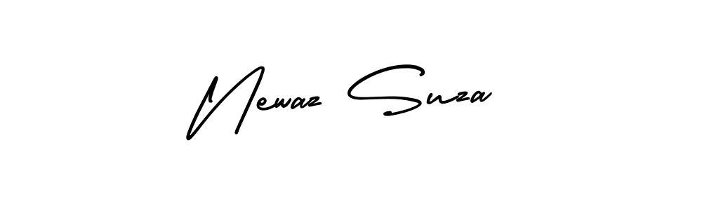 Design your own signature with our free online signature maker. With this signature software, you can create a handwritten (AmerikaSignatureDemo-Regular) signature for name Newaz Suza. Newaz Suza signature style 3 images and pictures png