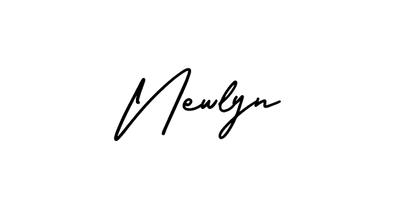 How to make Newlyn signature? AmerikaSignatureDemo-Regular is a professional autograph style. Create handwritten signature for Newlyn name. Newlyn signature style 3 images and pictures png