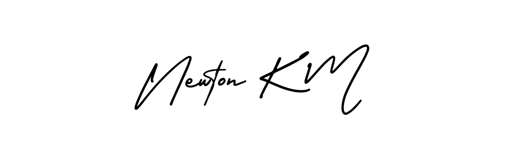 AmerikaSignatureDemo-Regular is a professional signature style that is perfect for those who want to add a touch of class to their signature. It is also a great choice for those who want to make their signature more unique. Get Newton K M name to fancy signature for free. Newton K M signature style 3 images and pictures png