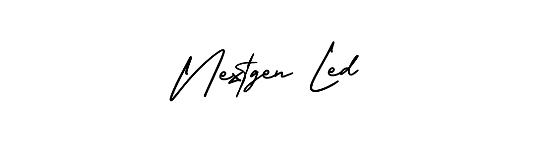 Nextgen Led stylish signature style. Best Handwritten Sign (AmerikaSignatureDemo-Regular) for my name. Handwritten Signature Collection Ideas for my name Nextgen Led. Nextgen Led signature style 3 images and pictures png