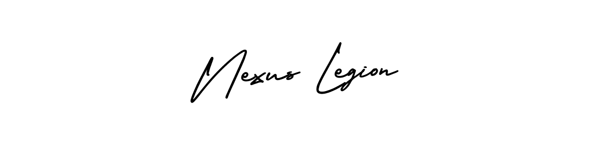 The best way (AmerikaSignatureDemo-Regular) to make a short signature is to pick only two or three words in your name. The name Nexus Legion include a total of six letters. For converting this name. Nexus Legion signature style 3 images and pictures png