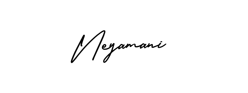 How to Draw Neyamani signature style? AmerikaSignatureDemo-Regular is a latest design signature styles for name Neyamani. Neyamani signature style 3 images and pictures png