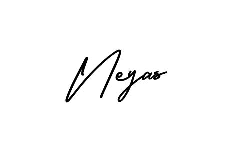 How to make Neyas name signature. Use AmerikaSignatureDemo-Regular style for creating short signs online. This is the latest handwritten sign. Neyas signature style 3 images and pictures png