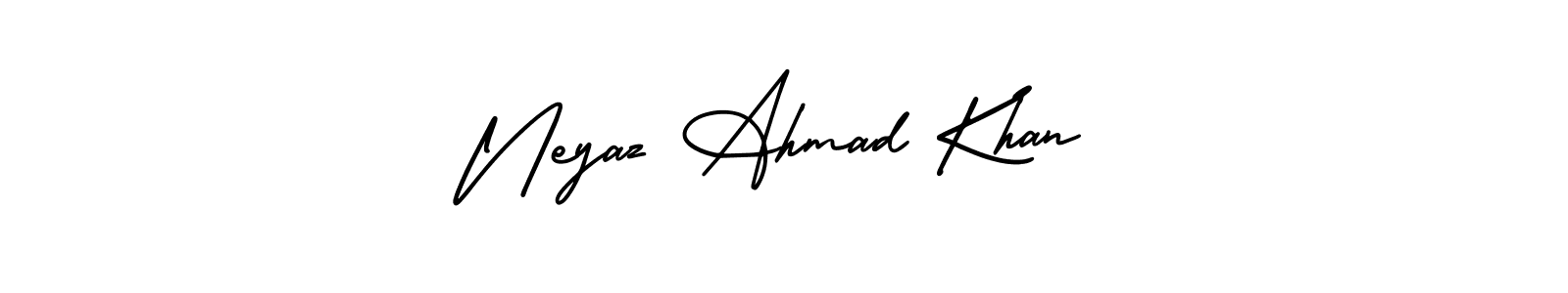 AmerikaSignatureDemo-Regular is a professional signature style that is perfect for those who want to add a touch of class to their signature. It is also a great choice for those who want to make their signature more unique. Get Neyaz Ahmad Khan name to fancy signature for free. Neyaz Ahmad Khan signature style 3 images and pictures png