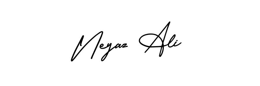 How to make Neyaz Ali name signature. Use AmerikaSignatureDemo-Regular style for creating short signs online. This is the latest handwritten sign. Neyaz Ali signature style 3 images and pictures png