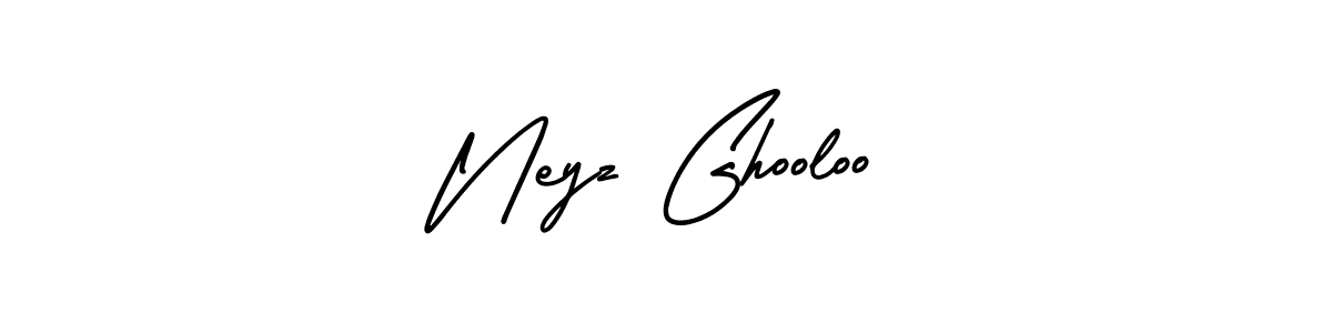 Use a signature maker to create a handwritten signature online. With this signature software, you can design (AmerikaSignatureDemo-Regular) your own signature for name Neyz Ghooloo. Neyz Ghooloo signature style 3 images and pictures png