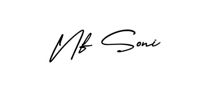 How to Draw Nf Soni signature style? AmerikaSignatureDemo-Regular is a latest design signature styles for name Nf Soni. Nf Soni signature style 3 images and pictures png