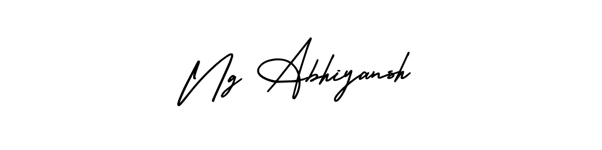 Make a beautiful signature design for name Ng Abhiyansh. With this signature (AmerikaSignatureDemo-Regular) style, you can create a handwritten signature for free. Ng Abhiyansh signature style 3 images and pictures png