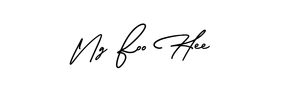 Make a beautiful signature design for name Ng Foo Hee. With this signature (AmerikaSignatureDemo-Regular) style, you can create a handwritten signature for free. Ng Foo Hee signature style 3 images and pictures png