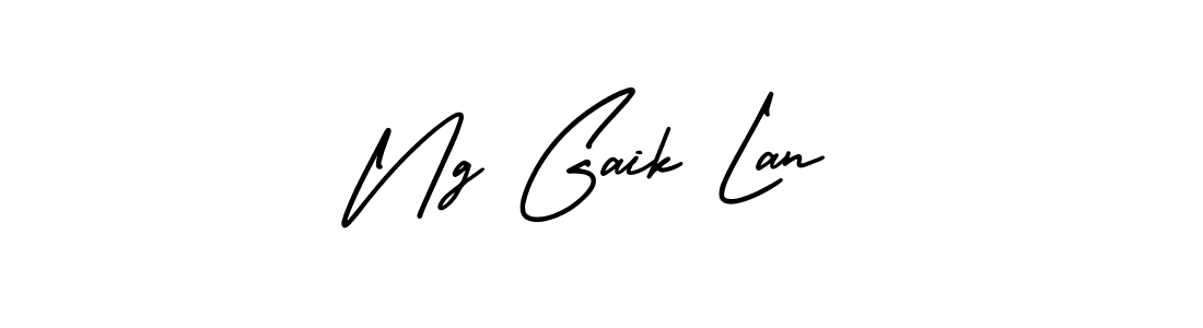 Use a signature maker to create a handwritten signature online. With this signature software, you can design (AmerikaSignatureDemo-Regular) your own signature for name Ng Gaik Lan. Ng Gaik Lan signature style 3 images and pictures png